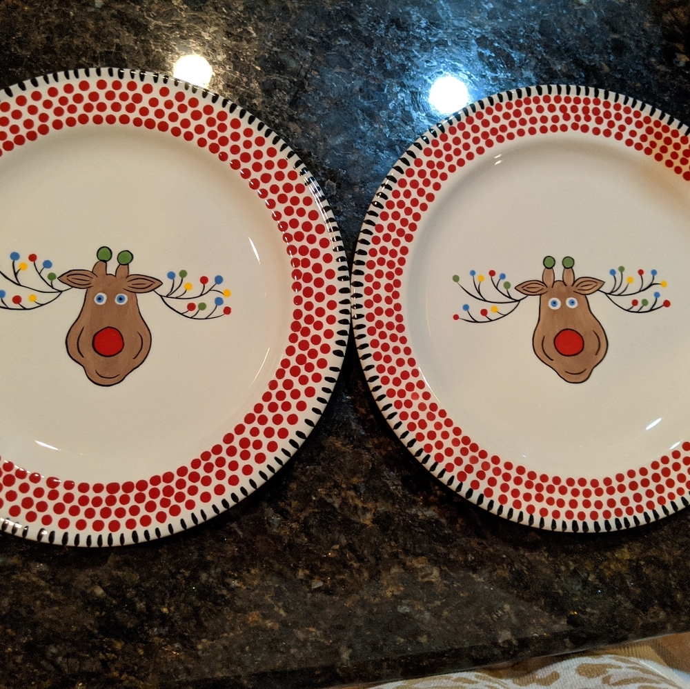 Simply Christmas Reindeer Salad Plates